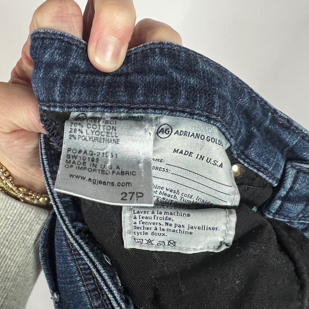 AG Adriano Goldschmied Pants Women 27P The Stevie Petite Slim Straight Jeans - Picture 5 of 7